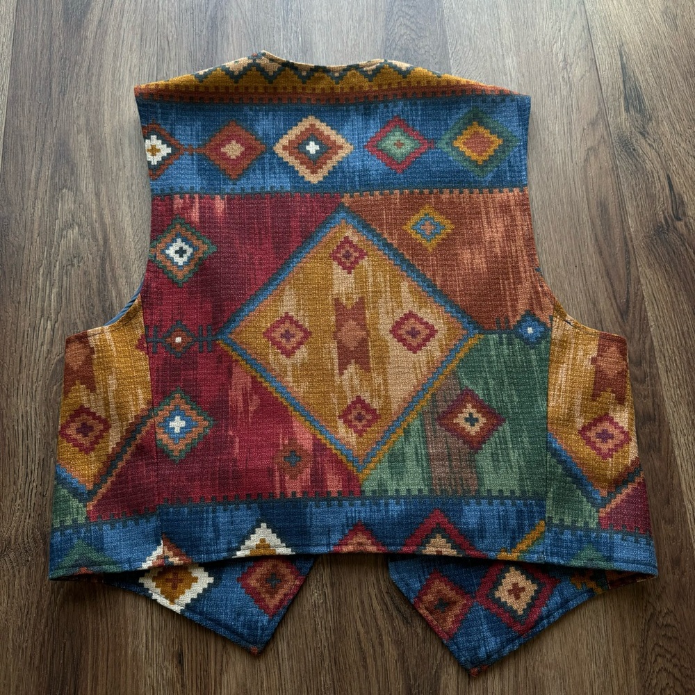 Lauren Ralph Lauren Southwestern Aztec Cotton
Vest M - Picture 9 of 10